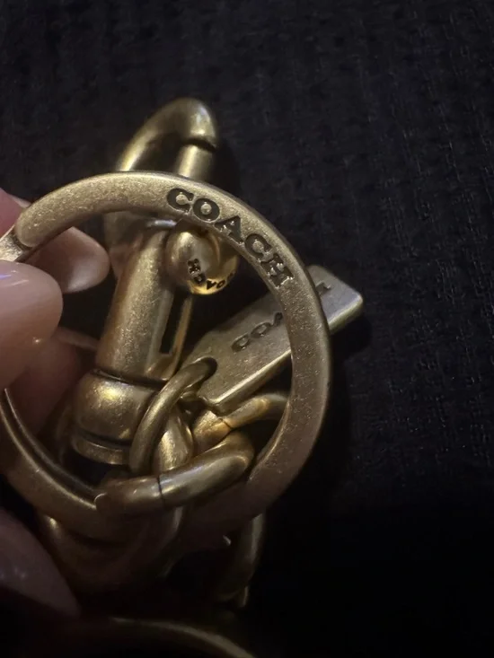 Coach Antique Gold 'C' Pendant Keychain Charm - Picture 4 of 4